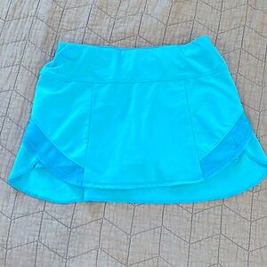 Lucky in Love Turquoise Blue Girls Athletic Skort Sz M 10-12